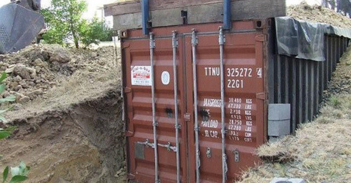 shipping container storm shelter