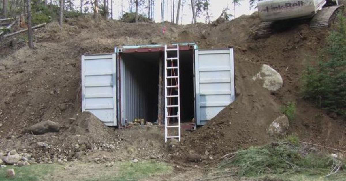 Shipping Container As An Underground Shelter 